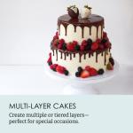 Chicago Metallic Professional 3-Piece Round Cake Pan Set of 6, 8, 10 inch Premium Nonstick Bakeware, Heavy-Weight Carbon Steel for Even Baking, Perfect for Layer Cakes