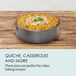 Chicago Metallic Professional 3-Piece Round Cake Pan Set of 6, 8, 10 inch Premium Nonstick Bakeware, Heavy-Weight Carbon Steel for Even Baking, Perfect for Layer Cakes