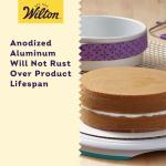 Wilton Aluminum Round Cake Pan Set, Durable Anodized, Bakeware for Tiered & Layered Cakes, Even Heating, Rust-Resistant, Professional Cake Baking Pans, 9 x 2 in, Pack of 2