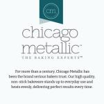Chicago Metallic Professional 3-Piece Round Cake Pan Set of 6, 8, 10 inch Premium Nonstick Bakeware, Heavy-Weight Carbon Steel for Even Baking, Perfect for Layer Cakes