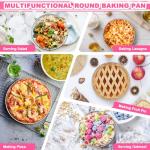 EWFEN 8 Inch Cake Pan Set of 2, Stainless Steel Round Layer Cake Baking Pans Tins, Non-Toxic & Healthy, Leak-proof & Easy Clean & Dishwasher Safe