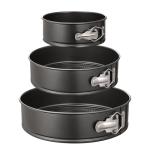 HIWARE Springform Pan Set of 3 Non-stick Leakproof Round Cake Pan Set Includes 3 Pieces 6" 8" 10"