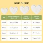 AOTASO Silicone Heart Shaped Cake Pans 10 Inch Large Heart Cake Pan Nonstick Silicone Heart Molds for Baking (2 Pcs Set, Cream)
