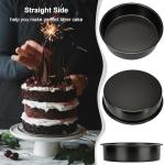 AWTBDP 6 Inch Cake Pans Set of 3, Smash Cake Pans with 100PCS Parchment Paper for Layer Cakes, No-Stick Round Cake Pan Sets for Baking, Durable Baking Pan Set for Christmas Birthday, Dishwasher Safe