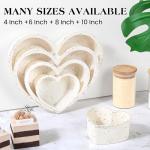 AOTASO Silicone Heart Shaped Cake Pans 10 Inch Large Heart Cake Pan Nonstick Silicone Heart Molds for Baking (2 Pcs Set, Cream)