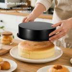 AWTBDP 6 Inch Cake Pans Set of 3, Smash Cake Pans with 100PCS Parchment Paper for Layer Cakes, No-Stick Round Cake Pan Sets for Baking, Durable Baking Pan Set for Christmas Birthday, Dishwasher Safe