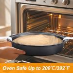 Gymdin 8 Inch Cake Pan - 3PCS Carbon Steel Round Cake Pans with 100 Pieces Parchment Paper, Non-stick & Easy Demolding, Non-toxic & Healthy