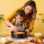 AWTBDP 8 Inch Cake Pan Set of 3, Nonstick Baking Pans Set with 100PCS Pre-cut Parchment Paper for Layer Cakes, Durable Round Cake Pans Sets for Baking for Birthday Christmas, Dishwasher Safe