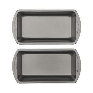 GoodCook Nonstick Loaf Pan 8 x 4-Inch Heavy-Duty Steel Bakeware with Easy-Clean Non-Stick Coating, Oven & Dishwasher Safe Pan for Meatloaf Breads Lasagnas Casseroles & More, Set of 2, Gray