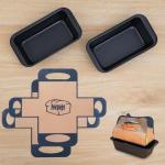 Foepoge Loaf Pan with Liners Set: 2-Pack Nonstick 9 x 5 Inch Bread Pan and Loaf Liners for Homemade Oven Baking - Rectangular Baking Tray for Kitchen Home Baker Make Sourdough Banana Sandwich Bread