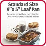 GoodCook Nonstick Loaf Pan Heavy-Duty Steel Bakeware with Easy-Clean Non-Stick Coating, Oven & Dishwasher Safe Pan for Meatloaf Breads Cakes Brownies Lasagnas Casseroles & More, 9 x 5-Inch, Gray