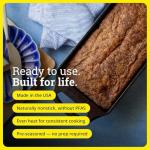 Lodge Cast Iron Loaf Pan - 8.5 x 4.5 Inch PFAS-Free Bread Baking Pan - Naturally Seasoned Cast Iron Bakeware for Sourdough, Meatloaf, Breads, and More - Made in the USA