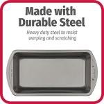 GoodCook Nonstick Loaf Pan 8 x 4-Inch Heavy-Duty Steel Bakeware with Easy-Clean Non-Stick Coating, Oven & Dishwasher Safe Pan for Meatloaf Breads Lasagnas Casseroles & More, Set of 2, Gray