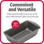 GoodCook Nonstick Loaf Pan Heavy-Duty Steel Bakeware with Easy-Clean Non-Stick Coating, Oven & Dishwasher Safe Pan for Meatloaf Breads Cakes Brownies Lasagnas Casseroles & More, 9 x 5-Inch, Gray