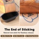 Foepoge Loaf Pan with Liners Set: 2-Pack Nonstick 9 x 5 Inch Bread Pan and Loaf Liners for Homemade Oven Baking - Rectangular Baking Tray for Kitchen Home Baker Make Sourdough Banana Sandwich Bread