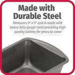 GoodCook Nonstick Loaf Pan Heavy-Duty Steel Bakeware with Easy-Clean Non-Stick Coating, Oven & Dishwasher Safe Pan for Meatloaf Breads Cakes Brownies Lasagnas Casseroles & More, 9 x 5-Inch, Gray