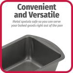 GoodCook Nonstick Loaf Pan Heavy-Duty Steel Bakeware with Easy-Clean Non-Stick Coating, Oven & Dishwasher Safe Pan for Meatloaf Breads Cakes Brownies Lasagnas Casseroles & More, 8 x 4-Inch, Gray