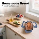 Foepoge Loaf Pan with Liners Set: 2-Pack Nonstick 9 x 5 Inch Bread Pan and Loaf Liners for Homemade Oven Baking - Rectangular Baking Tray for Kitchen Home Baker Make Sourdough Banana Sandwich Bread