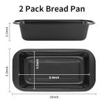 Novery 2PCS Nonstick Bread Pan - 8” x 4” Carbon Steel Loaf Baking Pans, Dishes，Rectangle Baking Supplies for Homemade Bread, Meatloaf, Cakes, Sourdough, Brownies, and Lasagnas
