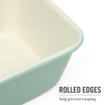 Martha Stewart Gallen 9-Inch Nonstick Carbon Steel Loaf Pan – Teal, Durable Bakeware for Even Baking and Easy Release