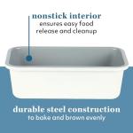 Sur La Table Kitchen Essentials Bake Sale 9 X 5 Inch PFOA, PFAS, PTFE Free Nonstick Loaf Pan - Linen White