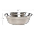 Gainhope Metal Prep Bowls, Mixing Bowl Stainless Steel Set, 4 Pack (9.5" x 3.1")