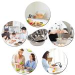 Gainhope Metal Prep Bowls, Mixing Bowl Stainless Steel Set, 4 Pack (9.5" x 3.1")