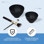 ForPro Professional Collection Silicone Mixing Bowl, Black, Flexible, Odorless, for Mixing Facials, Massage, Body & Other Products, 8 oz