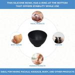 ForPro Professional Collection Silicone Mixing Bowl, Black, Flexible, Odorless, for Mixing Facials, Massage, Body & Other Products, 8 oz