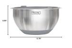Viking Mixing Bowls Set, 10 Piece Stainless Steel Kitchen Cookware, Non-Slip Silicone Base, Includes Tight Fit Lids, Dishwasher Safe, Grey