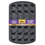 Wilton Gold Non-Stick 24-cup Muffin Pan, Cold-Rolled Steel Bakeware, Made without PFAs, 16 x 10 x 1 in., Packaging may Vary