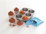 GoodCook Everyday Nonstick Steel Jumbo Texas Muffin Pan, 6-cup, Gray