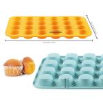 VRUIFA 2PCS Silicone Mini Muffin Pan, 24 Cups Nonstick Mini Cupcake Pan for Baking, BPA Free and Dishwasher Safe, Great for Making Muffin Cakes, Tart, Bread and Egg Bites