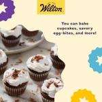Wilton Gold Non-Stick 24-cup Muffin Pan, Cold-Rolled Steel Bakeware, Made without PFAs, 16 x 10 x 1 in., Packaging may Vary