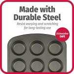 GoodCook Everyday Nonstick Steel Muffin Pan, 12 cup, Gray