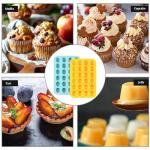 VRUIFA 2PCS Silicone Mini Muffin Pan, 24 Cups Nonstick Mini Cupcake Pan for Baking, BPA Free and Dishwasher Safe, Great for Making Muffin Cakes, Tart, Bread and Egg Bites