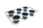 Fox Run Non-Stick Popover Pan, 6 Cup Yorkshire Pudding Pan, Grey