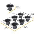 Chicago Metallic 6-Cup Popover Pan, Heavyweight Aluminized Steel with Nonstick Coating, Ideal for Yorkshire Pudding, Muffins, and Popovers