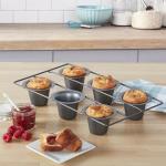 Chicago Metallic 6-Cup Popover Pan, Heavyweight Aluminized Steel with Nonstick Coating, Ideal for Yorkshire Pudding, Muffins, and Popovers