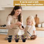 Acshio 2 Pack Popover Pans, 12 Cups Nonstick Muffin Cupcake Pan, Carbon Steel Round Cheesecake Tin Bakeware Mould for Oven Baking, Muffins, Quiches, Pudding Cakes, Halloween Christmas