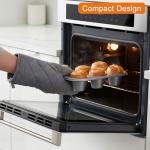 wivplik Nonstick Popover Pan, Extra Deep,6-Cup Capacity, Heavy-Duty Steel,13x9inch,Compact Design Fits Small Ovens,450°F Oven Safe