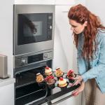 Acshio 2 Pack Popover Pans, 12 Cups Nonstick Muffin Cupcake Pan, Carbon Steel Round Cheesecake Tin Bakeware Mould for Oven Baking, Muffins, Quiches, Pudding Cakes, Halloween Christmas