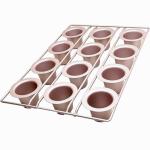 DWWTKL 12-Cavity Popover Pan Non-Stick Yorkshire Muffin Puddings Cake Quiches Cupcake Mold Bakeware for Oven Baking (Champagne Gold)
