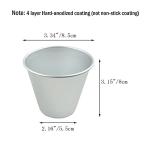 Proshopping 6 Packs Popover Pan， Large Individual Muffin Mold, Aluminium Pudding Cup, Chocolate Molten Mould, Raspberry Souffle Baking Maker, Brownie Tumbler -for Pie, Egg Tart, Cake (Size 3.4"x 3.2")