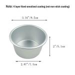 Proshopping 6 Packs Popover Pan， Large Individual Muffin Mold, Aluminium Pudding Cup, Chocolate Molten Mould, Raspberry Souffle Baking Maker, Brownie Tumbler -for Pie, Egg Tart, Cake (Size 3.4"x 2")