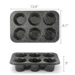 ROLUXENTIA Stainless Steel Popover Pans - 6-Cavity Non-Stick Tray Mold for Baking, Jumbo Size for Premium Homemade Cupcakes, Muffins, Cheesecakes, Breads - Professional Grade for Bakery Kitchen Oven