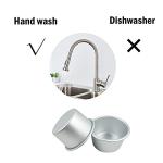 Proshopping 6 Packs Popover Pan， Large Individual Muffin Mold, Aluminium Pudding Cup, Chocolate Molten Mould, Raspberry Souffle Baking Maker, Brownie Tumbler -for Pie, Egg Tart, Cake (Size 3.4"x 2")