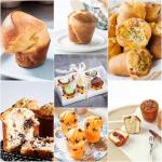 Sidosir 2Pcs Popover Pan for Baking - Professional Extra Deep Silicone Popover Molds, Non-Stick, Easy to Clean, Grade Materials