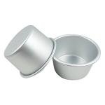 Proshopping 6 Packs Popover Pan， Large Individual Muffin Mold, Aluminium Pudding Cup, Chocolate Molten Mould, Raspberry Souffle Baking Maker, Brownie Tumbler -for Pie, Egg Tart, Cake (Size 3.4"x 2")