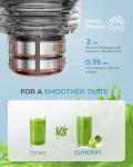 EUHOMY Cold Press Juicer with Wide Feed Chute